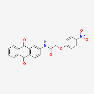 molecular formula C22H14N2O6 B4990334 N-(9,10-dioxo-9,10-dihydro-2-anthracenyl)-2-(4-nitrophenoxy)acetamide 