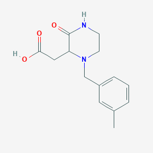 molecular formula C14H18N2O3 B499034 2-[1-(3-Methylbenzyl)-3-oxo-2-piperazinyl]-acetic acid CAS No. 1023919-68-7
