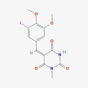 molecular formula C14H13IN2O5 B4990341 5-(3-iodo-4,5-dimethoxybenzylidene)-1-methyl-2,4,6(1H,3H,5H)-pyrimidinetrione 