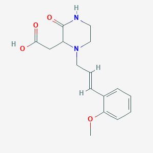 2-[1-[(E)-3-(2-methoxyphenyl)prop-2-enyl]-3-oxopiperazin-2-yl]acetic acid