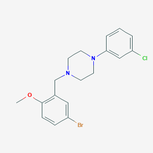 molecular formula C18H20BrClN2O B4990402 1-(5-bromo-2-methoxybenzyl)-4-(3-chlorophenyl)piperazine 