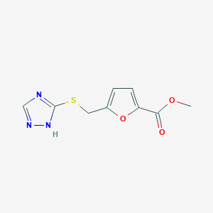 molecular formula C9H9N3O3S B4990414 methyl 5-[(4H-1,2,4-triazol-3-ylthio)methyl]-2-furoate 