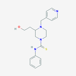 3-(2-hydroxyethyl)-N-phenyl-4-(pyridin-4-ylmethyl)piperazine-1-carbothioamide