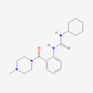 molecular formula C19H28N4O2 B499045 N-cyclohexyl-N'-{2-[(4-methyl-1-piperazinyl)carbonyl]phenyl}urea 