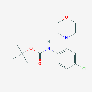molecular formula C15H21ClN2O3 B499048 Tert-butyl 4-chloro-2-(4-morpholinyl)phenylcarbamate 