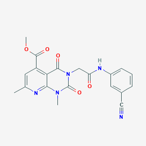 molecular formula C20H17N5O5 B4990480 methyl 3-{2-[(3-cyanophenyl)amino]-2-oxoethyl}-1,7-dimethyl-2,4-dioxo-1,2,3,4-tetrahydropyrido[2,3-d]pyrimidine-5-carboxylate 