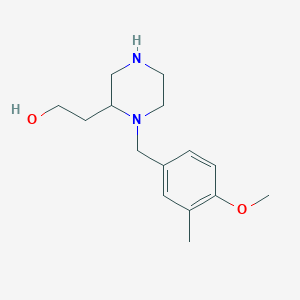 molecular formula C15H24N2O2 B499051 2-[1-(4-Methoxy-3-methylbenzyl)-2-piperazinyl]ethanol 