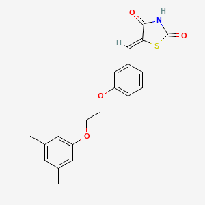 molecular formula C20H19NO4S B4990515 5-{3-[2-(3,5-dimethylphenoxy)ethoxy]benzylidene}-1,3-thiazolidine-2,4-dione 