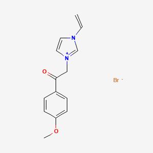 3-[2-(4-methoxyphenyl)-2-oxoethyl]-1-vinyl-1H-imidazol-3-ium bromide