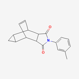molecular formula C18H17NO2 B4990537 4-(3-methylphenyl)-4-azatetracyclo[5.3.2.0~2,6~.0~8,10~]dodec-11-ene-3,5-dione 