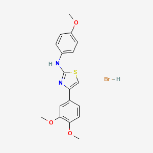 molecular formula C18H19BrN2O3S B4990547 4-(3,4-dimethoxyphenyl)-N-(4-methoxyphenyl)-1,3-thiazol-2-amine hydrobromide 