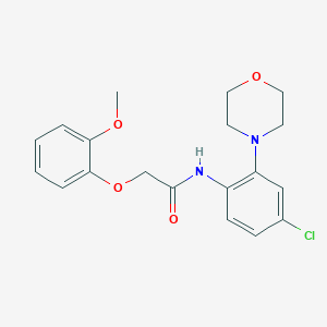 molecular formula C19H21ClN2O4 B499056 N-[4-chloro-2-(4-morpholinyl)phenyl]-2-(2-methoxyphenoxy)acetamide 