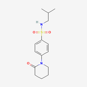 molecular formula C15H22N2O3S B4990568 N-isobutyl-4-(2-oxo-1-piperidinyl)benzenesulfonamide 