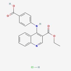 4-{[3-(ethoxycarbonyl)-4-quinolinyl]amino}benzoic acid hydrochloride