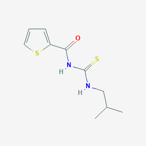 molecular formula C10H14N2OS2 B4990588 N-[(isobutylamino)carbonothioyl]-2-thiophenecarboxamide 