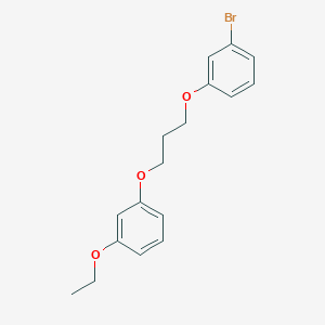 molecular formula C17H19BrO3 B4990602 1-bromo-3-[3-(3-ethoxyphenoxy)propoxy]benzene 