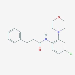 molecular formula C19H21ClN2O2 B499062 N-[4-chloro-2-(4-morpholinyl)phenyl]-3-phenylpropanamide 