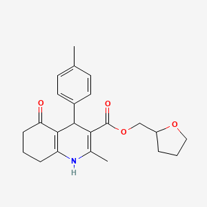 tetrahydro-2-furanylmethyl 2-methyl-4-(4-methylphenyl)-5-oxo-1,4,5,6,7,8-hexahydro-3-quinolinecarboxylate