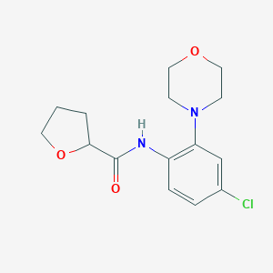 molecular formula C15H19ClN2O3 B499066 N-[4-chloro-2-(4-morpholinyl)phenyl]tetrahydro-2-furancarboxamide 