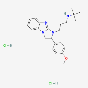 molecular formula C23H30Cl2N4O B4990670 N-(tert-butyl)-3-[2-(4-methoxyphenyl)-1H-imidazo[1,2-a]benzimidazol-1-yl]-1-propanamine dihydrochloride 