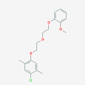 molecular formula C19H23ClO4 B4990677 1-chloro-4-{2-[2-(2-methoxyphenoxy)ethoxy]ethoxy}-2,5-dimethylbenzene 