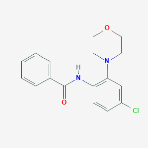 molecular formula C17H17ClN2O2 B499068 N-[4-chloro-2-(4-morpholinyl)phenyl]benzamide 