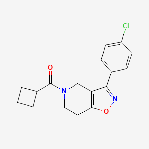 molecular formula C17H17ClN2O2 B4990692 3-(4-chlorophenyl)-5-(cyclobutylcarbonyl)-4,5,6,7-tetrahydroisoxazolo[4,5-c]pyridine 