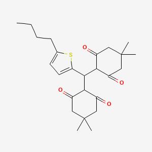 molecular formula C25H34O4S B4990699 2,2'-[(5-butyl-2-thienyl)methylene]bis(5,5-dimethyl-1,3-cyclohexanedione) 
