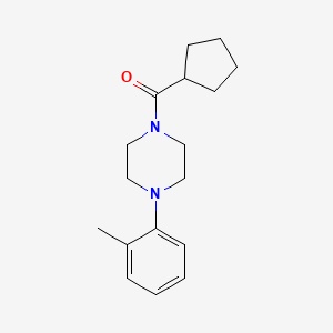 molecular formula C17H24N2O B4990700 1-(cyclopentylcarbonyl)-4-(2-methylphenyl)piperazine 