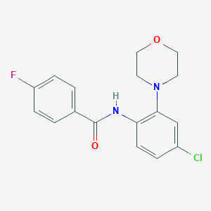 N-[4-chloro-2-(4-morpholinyl)phenyl]-4-fluorobenzamide