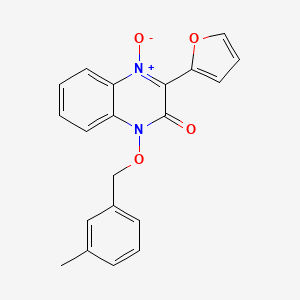 molecular formula C20H16N2O4 B4990712 3-(2-furyl)-1-[(3-methylbenzyl)oxy]-2(1H)-quinoxalinone 4-oxide 