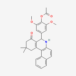 4-(2,2-dimethyl-4-oxo-1,2,3,4,5,6-hexahydrobenzo[a]phenanthridin-5-yl)-2,6-dimethoxyphenyl acetate