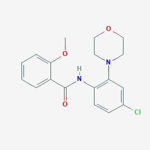 molecular formula C18H19ClN2O3 B499073 N-[4-chloro-2-(4-morpholinyl)phenyl]-2-methoxybenzamide 