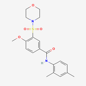 molecular formula C20H24N2O5S B4990733 N-(2,4-dimethylphenyl)-4-methoxy-3-(4-morpholinylsulfonyl)benzamide 