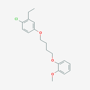 molecular formula C19H23ClO3 B4990737 1-chloro-2-ethyl-4-[4-(2-methoxyphenoxy)butoxy]benzene 