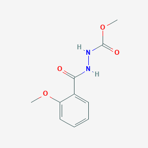 molecular formula C10H12N2O4 B4990750 methyl 2-(2-methoxybenzoyl)hydrazinecarboxylate 