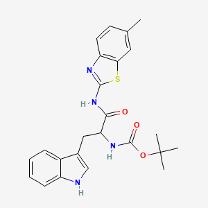 molecular formula C24H26N4O3S B4990754 N-(tert-butoxycarbonyl)-N-(6-methyl-1,3-benzothiazol-2-yl)tryptophanamide 