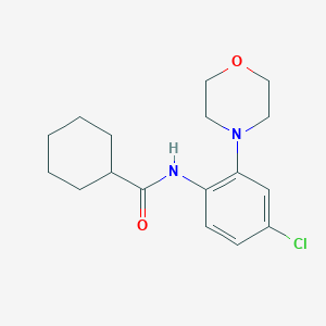 molecular formula C17H23ClN2O2 B499077 N-[4-chloro-2-(4-morpholinyl)phenyl]cyclohexanecarboxamide 