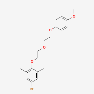molecular formula C19H23BrO4 B4990774 5-bromo-2-{2-[2-(4-methoxyphenoxy)ethoxy]ethoxy}-1,3-dimethylbenzene 
