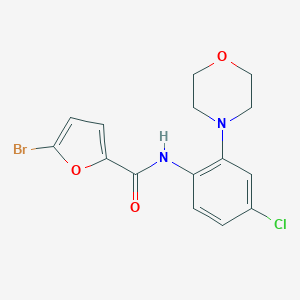 molecular formula C15H14BrClN2O3 B499078 5-bromo-N-[4-chloro-2-(4-morpholinyl)phenyl]-2-furamide 