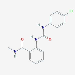 molecular formula C15H14ClN3O2 B499080 2-{[(4-chloroanilino)carbonyl]amino}-N-methylbenzamide 