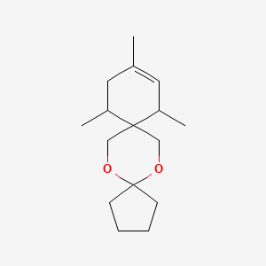 molecular formula C16H26O2 B4990800 9,11,13-trimethyl-6,15-dioxadispiro[4.2.5.2]pentadec-10-ene 
