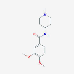 3,4-dimethoxy-N-(1-methyl-4-piperidinyl)benzamide