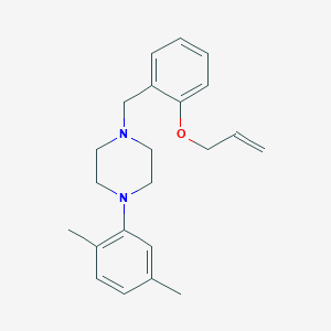 molecular formula C22H28N2O B4990813 1-[2-(allyloxy)benzyl]-4-(2,5-dimethylphenyl)piperazine 
