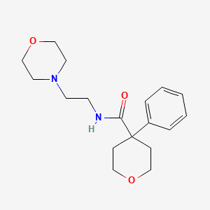 molecular formula C18H26N2O3 B4990833 N-[2-(4-morpholinyl)ethyl]-4-phenyltetrahydro-2H-pyran-4-carboxamide 
