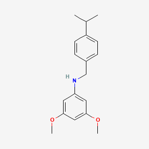 molecular formula C18H23NO2 B4990845 (3,5-dimethoxyphenyl)(4-isopropylbenzyl)amine 