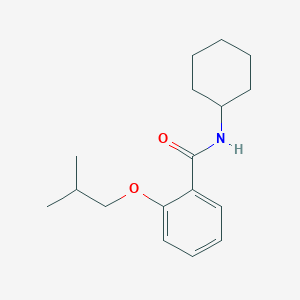molecular formula C17H25NO2 B499085 N-cyclohexyl-2-(2-methylpropoxy)benzamide 