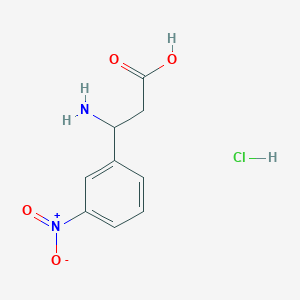 molecular formula C9H11ClN2O4 B4990854 3-amino-3-(3-nitrophenyl)propanoic acid hydrochloride 