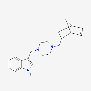 molecular formula C21H27N3 B4990857 3-{[4-(bicyclo[2.2.1]hept-5-en-2-ylmethyl)-1-piperazinyl]methyl}-1H-indole 