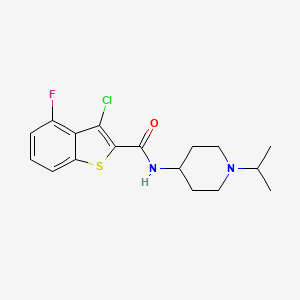 molecular formula C17H20ClFN2OS B4990865 3-chloro-4-fluoro-N-(1-isopropyl-4-piperidinyl)-1-benzothiophene-2-carboxamide 